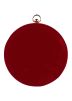 Embroidered Maroon Velvet Round Clutch