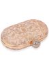 Peach Woven Brocade Clutch