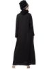 Readymade Black Embroidered Satin Abaya