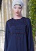 Readymade Hand Embroidered Abaya In Blue