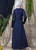 Readymade Hand Embroidered Abaya In Blue