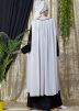 Readymade White and Black Twin Layered Abaya