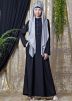 Readymade Flared Crape Abaya In Black