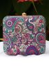 Multicolor Printed Square Box Clutch