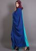 Readymade Contrast Blue Paneled Sleeved Abaya