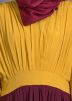 Yellow and Maroon Crape Readymade Abaya