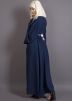 Readymade Blue and White Bell Sleeved Abaya