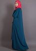 Blue Readymade Asymmetric Twin Layered Abaya