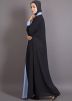 Black and Blue Contrast Yoke Readymade Abaya