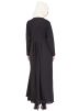 Black Asymmetric Embroidered Readymade Abaya