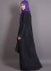 Black Overlapped Asymmetric Readymade Abaya