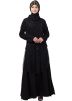 Readymade Black Twin Layered Embroidered Abaya