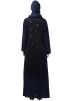 Blue Readymade Twin Layered Embroidered Abaya