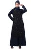 Blue Readymade Twin Layered Embroidered Abaya