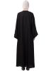 Black Embroidered Readymade Pleated Abaya