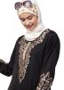 Black Embroidered Readymade Abaya With Pockets