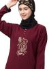 Maroon Pocketed Readymade Abaya