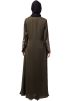 Green Readymade Pocketed Abaya In Nida