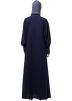 Readymade Blue Collared Abaya In Nida