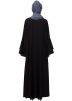 Black Readymade Bell Sleeved Abaya