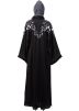 Black Readymade Resham Embroidered Abaya