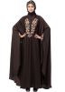 Readymade Brown Thread Embroidered Kaftan