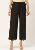 Black Readymade Schiffli Palazzo Pant