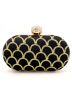 Zari Embroidered Black Art Silk Clutch