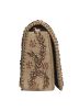 Zari Embroidered Front Flap Bag In Beige