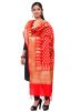 Red Woven Art Silk Dupatta