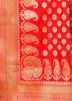 Red Woven Art Silk Dupatta