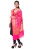 Pink Woven Art Silk Dupatta