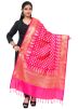 Pink Woven Art Silk Dupatta