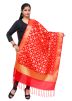 Woven Art Silk Dupatta In Red