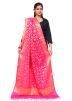 Woven Pink Art Silk Dupatta