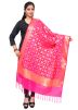 Woven Pink Art Silk Dupatta