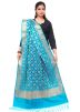 Light Blue Woven Art Silk Dupatta