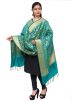 Green Woven Art Silk Dupatta