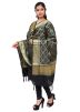 Black Woven Art Silk Dupatta