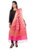 Pink Woven Art Silk Dupatta