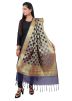 Navy Blue Woven Art Silk Dupatta