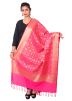 Pink Woven Dupatta In Art Silk