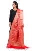 Woven Art Silk Dupatta In Red