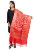 Woven Art Silk Dupatta In Red