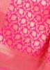 Pink Woven Art Silk Dupatta