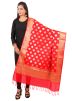 Woven Art Silk Dupatta In Red