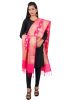 Woven Art Silk Dupatta in Pink