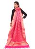 Woven Pink Art Silk Dupatta