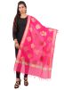 Pink Woven Dupatta In Art Silk