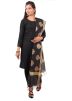 Black Woven Art Silk Dupatta